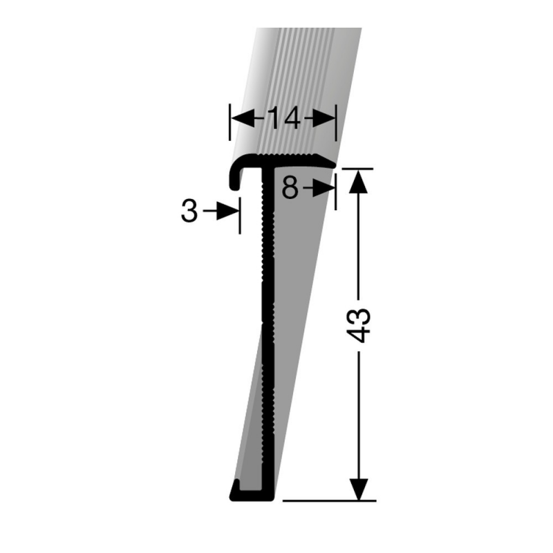 Trapneusprofiel X Mm Tbv Mm Rvs Vloerentopper