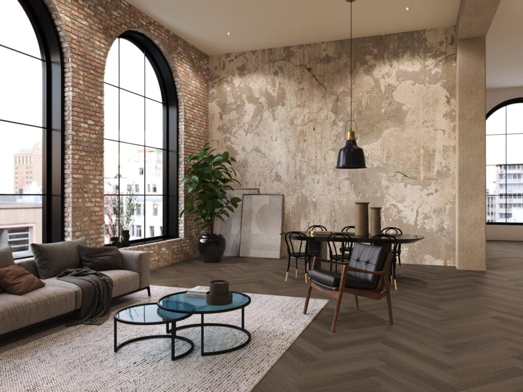 YUP Fulham Herringbone Warm Oak Dryback - Afbeelding 2