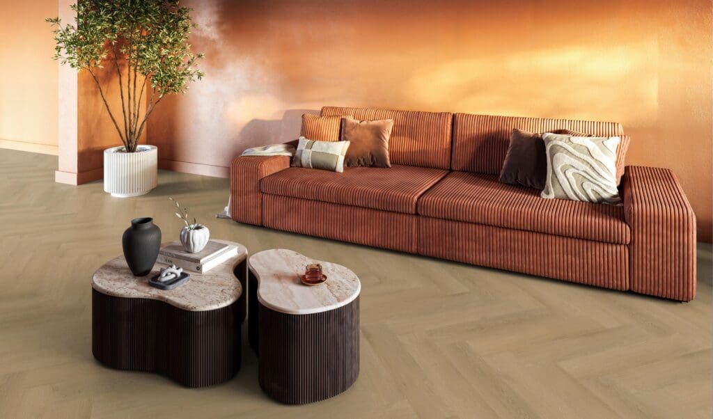 YUP Merton Light Oak Herringbone Dryback - Afbeelding 2
